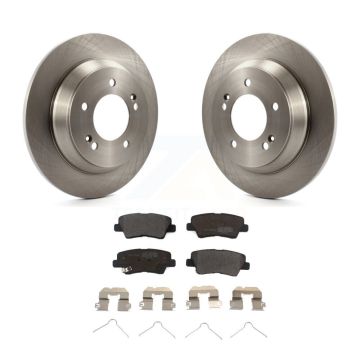 Rear Brake Rotors Semi-Metallic Pad Kit For 2014-2017 Kia Rondo With Manual Parking K8F-101974