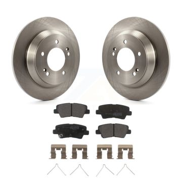 Rear Brake Rotors & Semi-Metallic Pad Kit For 14-17 Kia Rondo With Electric Parking K8F-101975
