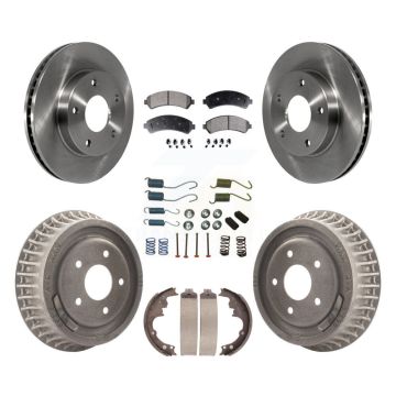 Front Rear Disc Brake Rotors Semi-Metallic Pads And Drum Kit (7Pc) For Chevrolet S10 K8F-101999