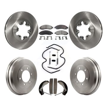 Front Rear Brake Rotor Semi-Metallic Pad Drum Kit (7Pc) For Chevrolet Colorado GMC Canyon K8F-102007