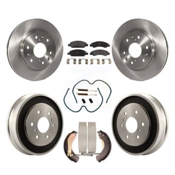 Front Rear Brake Rotors Semi-Metallic Pad Drum Kit (7Pc) For Chevrolet GMC Silverado 1500 K8F-102009