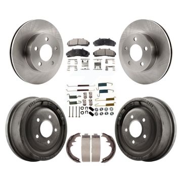 Front Rear Brake Rotor Semi-Metallic Pad Drum Kit (7Pc) For Ford Ranger Mazda B4000 B3000 K8F-102026