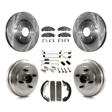Front Rear Disc Brake Rotor Semi-Metallic Pad And Drum Kit (7Pc) For 2009-2011 Ford Focus K8F-102038