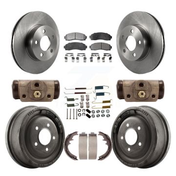 Front Rear Disc Brake Rotors Semi-Metallic Pad Drum Kit (9Pc) For Ford Ranger Mazda B4000 K8F-102195