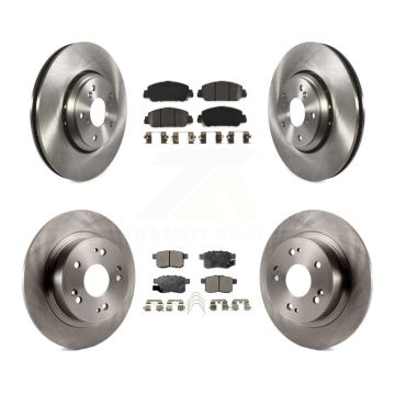 Front Rear Disc Brake Rotors And Semi-Metallic Pads Kit For Honda Accord K8F-102240