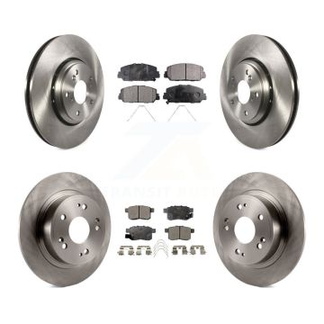 Front Rear Disc Brake Rotors And Semi-Metallic Pads Kit For Honda Accord K8F-102241
