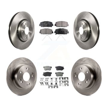 Front Rear Disc Brake Rotors And Semi-Metallic Pads Kit For 2017-2022 Acura ILX K8F-102242