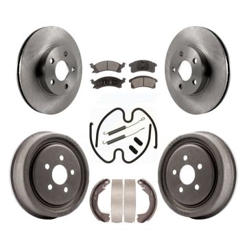 Front Rear Disc Brake Rotors Semi-Metallic Pads And Drum Kit (7Pc) For Chevrolet Cavalier K8F-102261