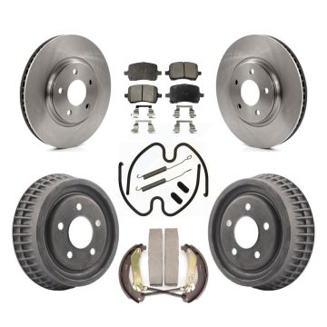 Front Rear Disc Brake Rotors Semi-Metallic Pads And Drum Kit (7Pc) For Chevrolet Malibu K8F-102267