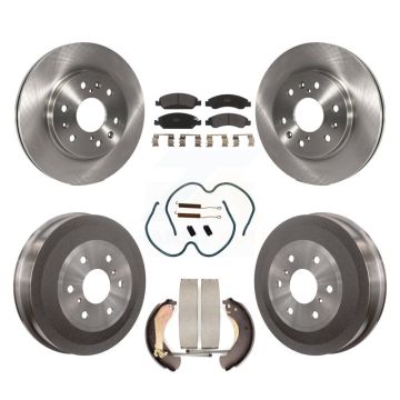 Front Rear Brake Rotors Semi-Metallic Pad Drum Kit (7Pc) For Chevrolet Silverado 1500 GMC K8F-102275