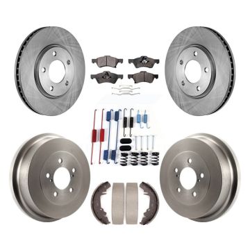 Front Rear Brake Rotors Semi-Metallic Pad Drum Kit (7Pc) For Dodge Caravan Grand Chrysler K8F-102307