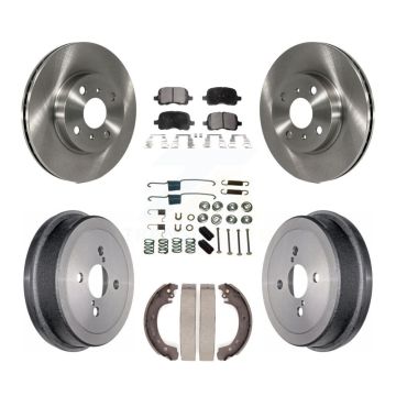 Front Rear Brake Rotors Semi-Metallic Pad Drum Kit (7Pc) For 02 Toyota Corolla From 04 K8F-102315