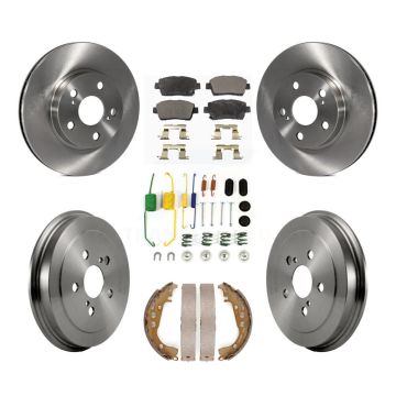 Front Rear Disc Brake Rotors Semi-Metallic Pads And Drum Kit (7Pc) For 2008 Toyota Prius K8F-102328