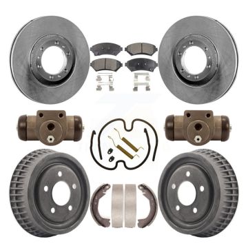 Front Rear Brake Rotor Semi-Metallic Pad And Drum Kit (9Pc) For Pontiac Montana Chevrolet K8F-102396