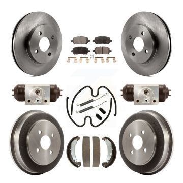 Front Rear Brake Rotor Semi-Metallic Pad & Drum Kit (9Pc) For Pontiac Chevrolet Cobalt G5 K8F-102403