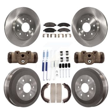 Front Rear Brake Rotor Semi-Metallic Pad And Drum Kit (9Pc) For GMC Sierra 1500 Chevrolet K8F-102413
