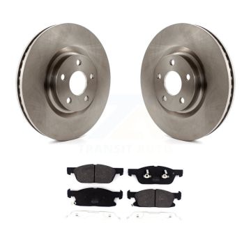 Front Disc Brake Rotors And Semi-Metallic Pads Kit For Lincoln Continental K8F-102489