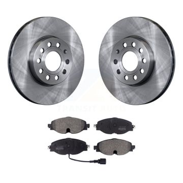 Front Brake Rotor Semi-Metallic Pad Kit For Volkswagen Golf Jetta SportWagen Taos Audi A3 K8F-102496