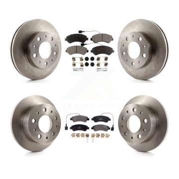 Front Rear Brake Rotor & Semi-Metallic Pad Kit For 2014-2020 Ram ProMaster 2500 3500 1500 K8F-102555