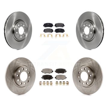 Front Rear Disc Brake Rotors And Semi-Metallic Pads Kit For Chrysler 200 K8F-102557