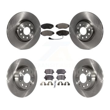 Front Rear Brake Rotors Semi-Metallic Pad Kit For Volkswagen GTI With Performance Package K8F-102564