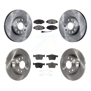 Front Rear Brake Rotor & Semi-Metallic Pad Kit For Volkswagen Taos Audi A3 Quattro e-Golf K8F-102569