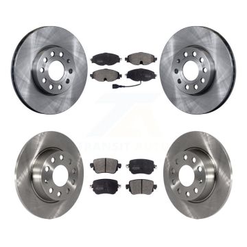 Front Rear Disc Brake Rotors And Semi-Metallic Pads Kit For Volkswagen Golf SportWagen K8F-102570