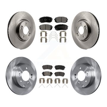 Front Rear Brake Rotor And Semi-Metallic Pad Kit For Kia Optima With Manual Parking K8F-102579