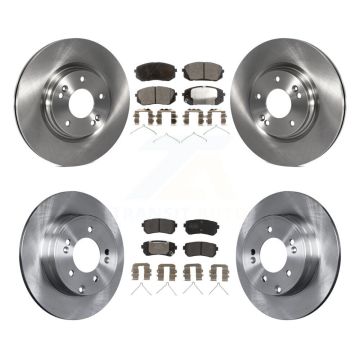 Front Rear Brake Rotor And Semi-Metallic Pad Kit For Kia Optima With Manual Parking K8F-102586