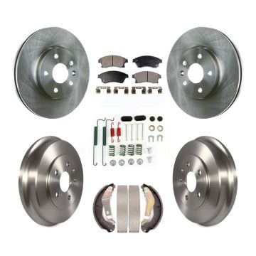 Front Rear Disc Brake Rotors Semi-Metallic Pads And Drum Kit (7Pc) For Chevrolet Sonic K8F-102588