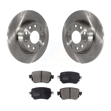 Rear Brake Rotor Semi-Metallic Pad Kit For Volkswagen Golf SportWagen Passat GTI Alltrack K8F-102604