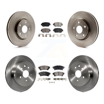 Front Rear Disc Brake Rotors Semi-Metallic Pad Kit (6Pc) For 2014 Lexus IS250 C F Sport K8F-102621