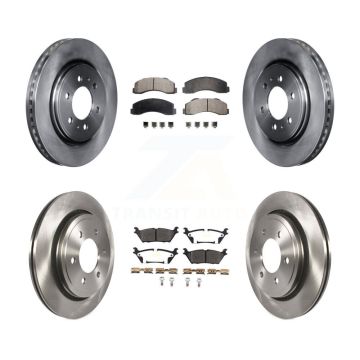 Front Rear Brake Rotor & Semi-Metallic Pad Kit For Ford F-150 With Electric Parking K8F-102628