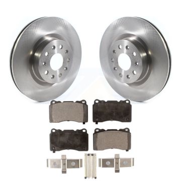 Front Disc Brake Rotors And Semi-Metallic Pads Kit For Cadillac CTS CT6 K8F-102639