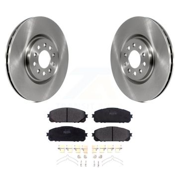Front Brake Rotors Semi-Metallic Pad Kit For 14-23 Jeep Cherokee With Dual Piston Caliper K8F-102654