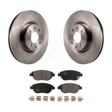 Front Brake Rotor & Semi-Metallic Pad Kit For 12-17 Fiat 500 Turbocharged with GAS engine K8F-102668