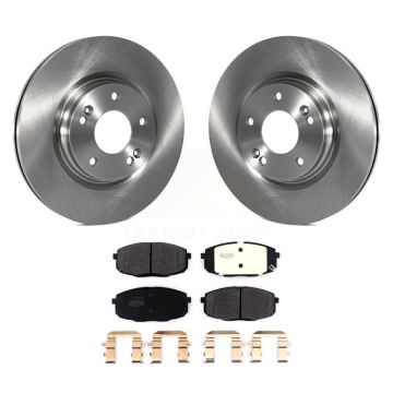 Front Disc Brake Rotors And Semi-Metallic Pads Kit For 2020 Kia Forte 1.6L K8F-102672