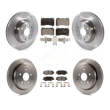Front Rear Brake Rotor And Semi-Metallic Pad Kit For Cadillac CTS With 18" Factory Wheels K8F-102696