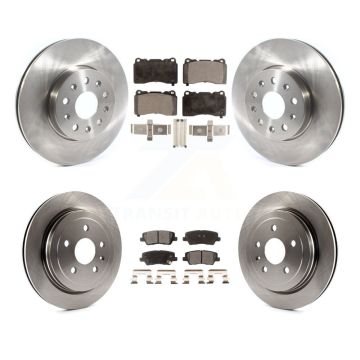 Front Rear Disc Brake Rotors And Semi-Metallic Pads Kit For Cadillac CTS K8F-102698