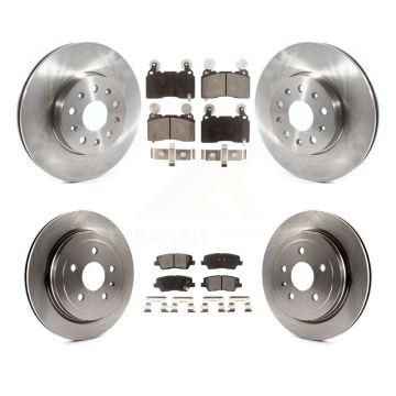 Front Rear Disc Brake Rotors And Semi-Metallic Pads Kit For Cadillac CTS K8F-102703