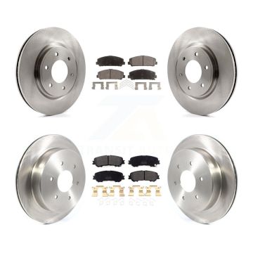 Front Rear Disc Brake Rotors And Semi-Metallic Pads Kit For 2017-2023 Nissan TITAN K8F-102729