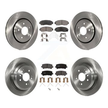 Front Rear Disc Brake Rotors And Semi-Metallic Pads Kit For 2019-2024 Honda Passport K8F-102740