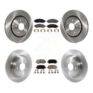 Front Rear Disc Brake Rotors And Semi-Metallic Pads Kit For Acura MDX K8F-102741