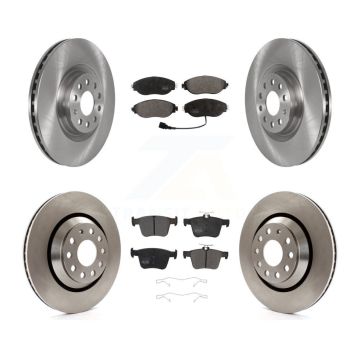 Front Rear Brake Rotor & Semi-Metallic Pad Kit For Audi Q3 Volkswagen Golf R Arteon S3 A3 K8F-102745