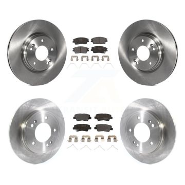 Front Rear Disc Brake Rotors And Semi-Metallic Pad Kit For 2017-2020 Hyundai Elantra 1.6L K8F-102750