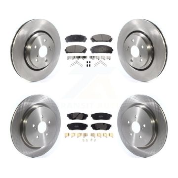 Front Rear Disc Brake Rotor & Semi-Metallic Pad Kit For Lexus RX350 RX450h RX350L RX450hL K8F-102756