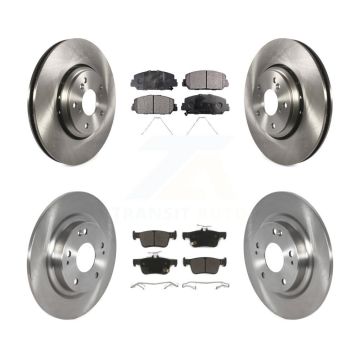 Front Rear Disc Brake Rotors And Semi-Metallic Pads Kit For Honda Civic K8F-102758