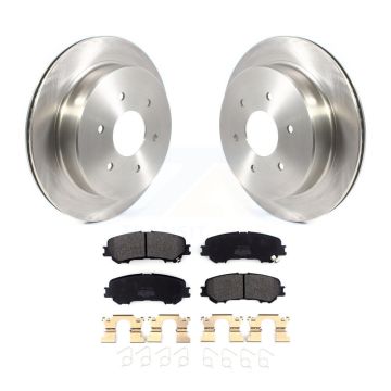 Rear Disc Brake Rotors And Semi-Metallic Pads Kit For 2017-2023 Nissan TITAN K8F-102802