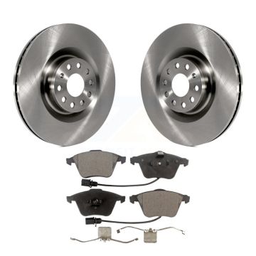 Front Disc Brake Rotors And Semi-Metallic Pads Kit For Volkswagen Golf Passat CC R R32 K8F-102827
