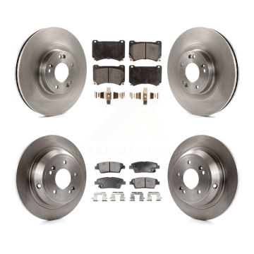 Front Rear Disc Brake Rotors And Semi-Metallic Pads Kit For Hyundai Genesis K8F-102849